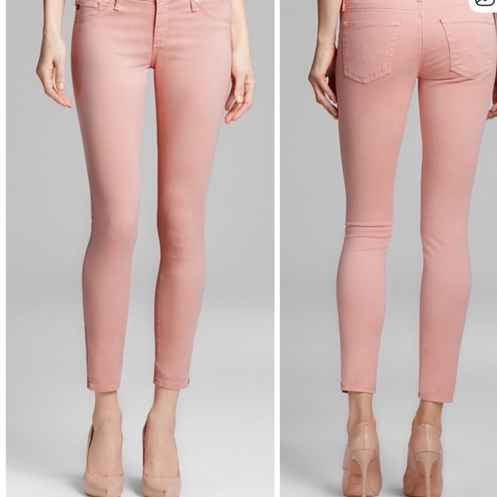 AG Adriano Goldschmied The Legging Ankle Super Skinny Boho Blush Ankle Jeans 25R